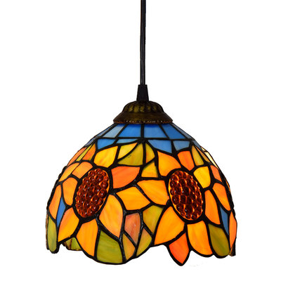 灯饰地中海风彩色玻璃餐厅吊灯