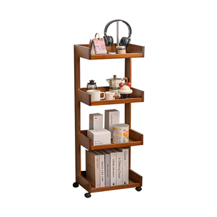 楠竹边几可移动家用小推车客厅沙发茶几厨房储物柜简易收纳置物架