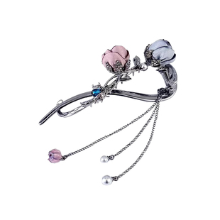 发夹女2025新款高端古风扭扭夹后脑勺头花头饰轻奢高级感盘发神器