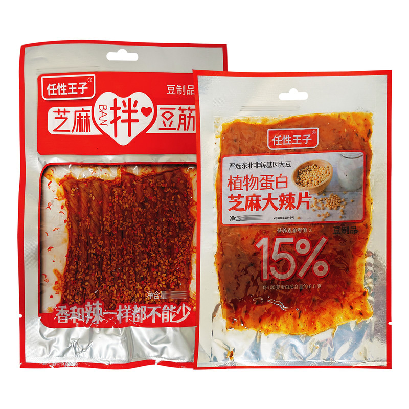 任性王子芝麻大辣片拌豆筋68g