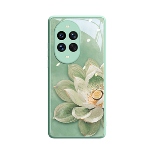 苏绣荷花适用华为nova14手机壳全包nova13新款保护套12ultra超火的11女款9玻璃8小众7国风hinova10带手链pro
