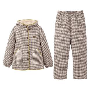 安之伴【巨保暖】三层夹棉连帽冬季睡衣女款加厚珊瑚绒家居服套装