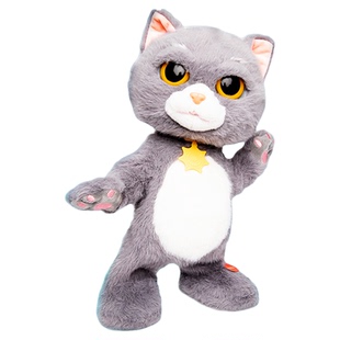 趣巢抖喵斑布猫学说话唱歌跳舞儿童玩具女孩毛绒公仔仿真猫咪玩偶
