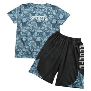 胖童装男童速干运动套装夏季薄款中大童儿童篮球服青少年男孩洋气