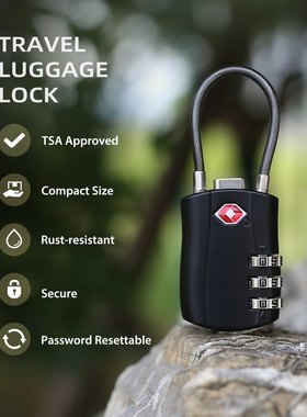 出国旅行TSA海关锁多彩密码密码锁健身房钢丝绳配色储物柜挂锁