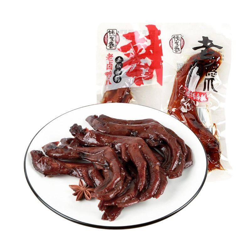 钱家香老卤鸭爪老钱卤制500g酱香土鸭掌零食休闲食品小吃鸭脚卤味