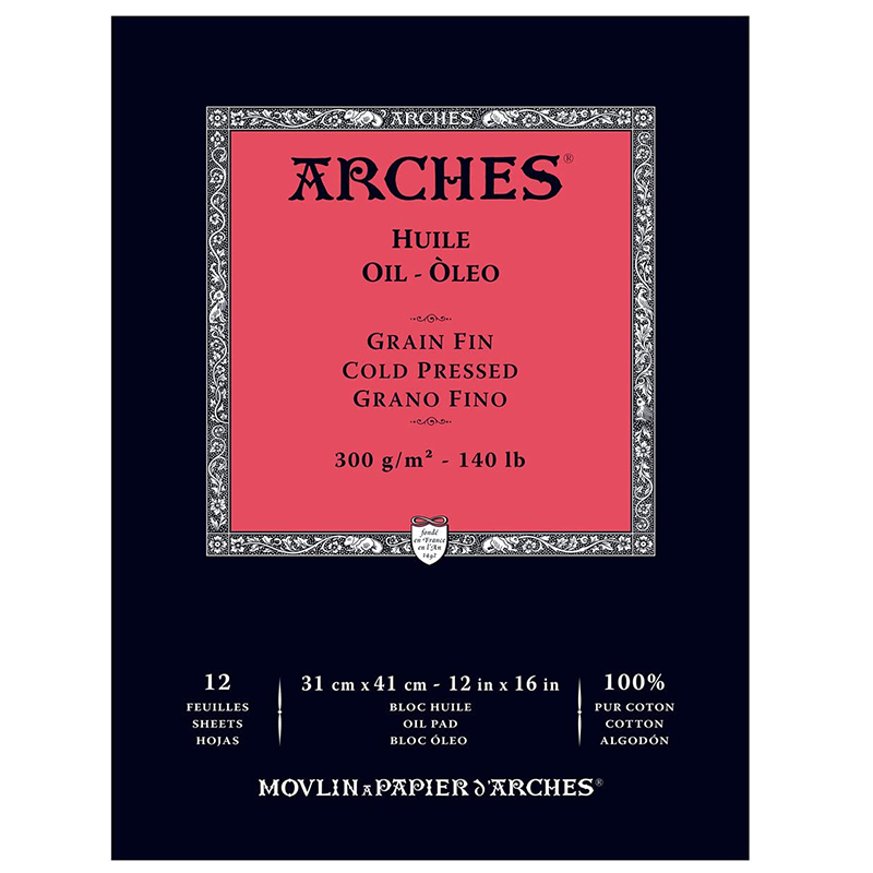 包邮进口法国arches麻棉油画纸