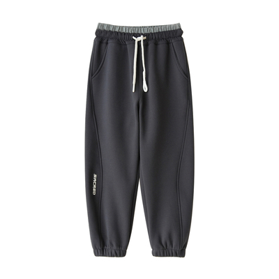 儿童加绒收口卫裤男童运动长裤