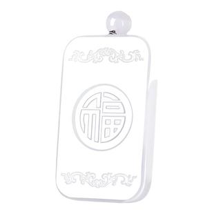 和田玉羊脂白玉生属鸡本命佛吊坠不动明王本命年玉石项链男女玉牌