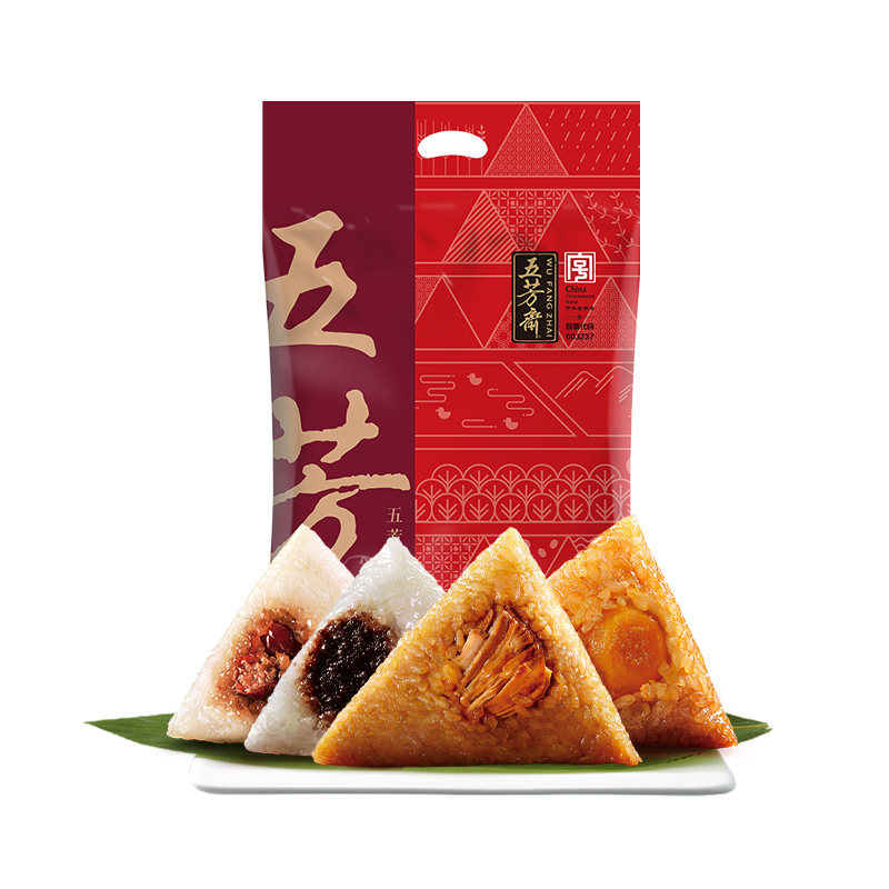 五芳斋粽子礼袋鲜肉豆沙粽素粽甜粽蛋黄肉粽嘉兴特产团购老字号