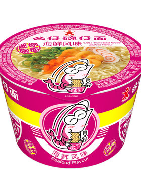迷你碗面海鲜味6杯方便面
