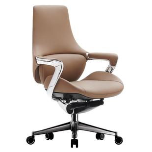 美得林轻奢老板椅办公椅人体工学椅真皮电脑椅子转椅久坐电竞座椅