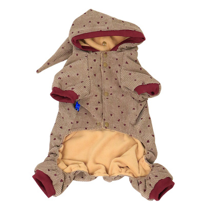 加厚加绒四脚保暖狗狗衣服秋冬装