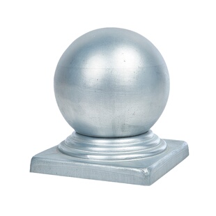 60方铁艺围栏栏杆装饰铁球柱头冲压锌钢配件方管立柱盖帽铁柱头