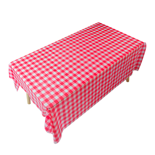 餐饮商用一次性桌布加厚红色格子塑料酒店饭店夜宵大排档圆桌台布