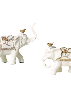 大象摆件家居酒柜装饰品玄关客厅现代创意象一对北欧轻奢小工艺品
