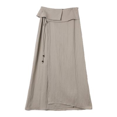 西町村屋简约百搭系绳A字半裙女