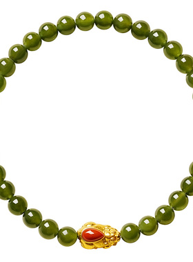 宫里上新天然和田玉手串