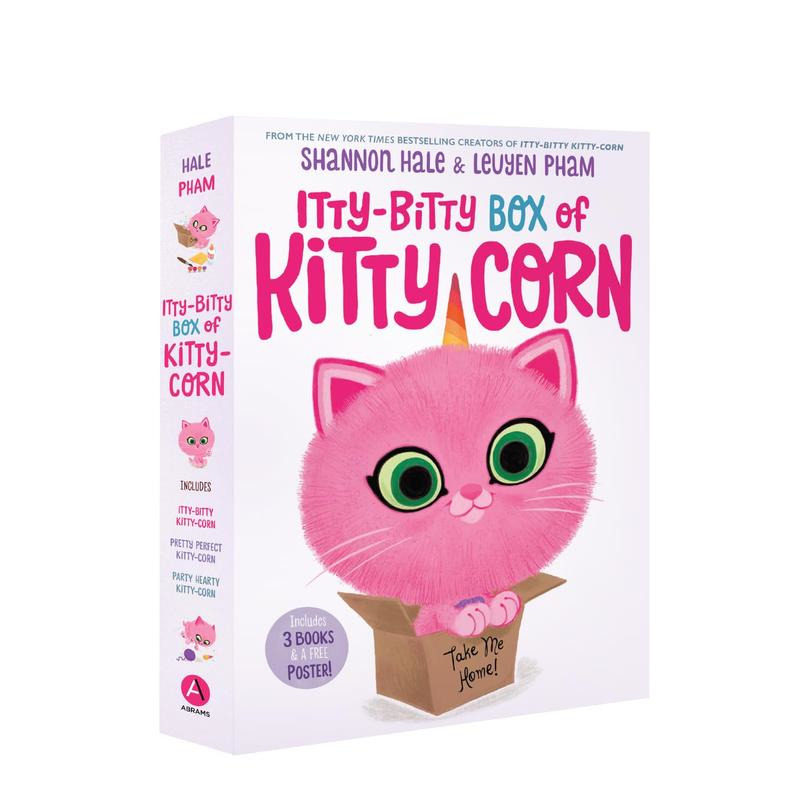 【预售】小猫与独角兽套装（一套3本） 赠海报 【Kitty-Corn】Itty-Bitty Box of Kitty-Corn 英文儿童故事插画绘本 进口童书