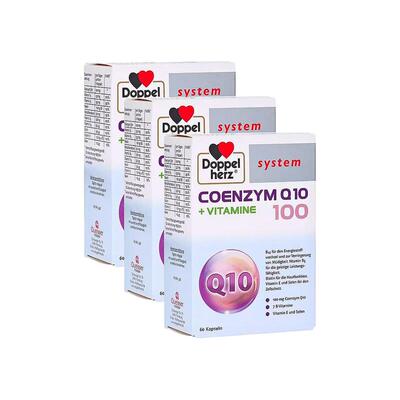 欧洲直邮Doppelherz德国双心Q10辅酶100mg多维护心增强心脏180粒