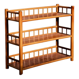 邱师傅竹木楠竹博古架茶杯架茶具收纳架茶桌置物架小型竹制茶杯架