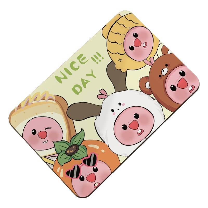 萌系卡通硅藻泥防滑速干门厅垫