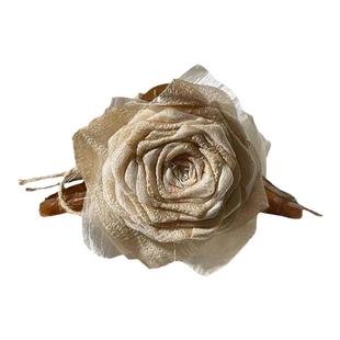 花仙子~手作款玫瑰花朵抓夹女高级感后脑勺鲨鱼夹子秋日发卡头饰