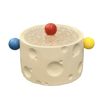 多巴胺奶酪糖果罐2025糖果盒防尘盖遥控置物盒桌面餐桌杂物收纳盒