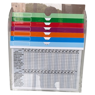 A4透明亚克力设备点检表工艺卡资料架多层摆放架报表箱文件收纳盒