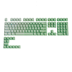 腹灵绿影流光键帽原厂渐变侧刻透光pbt客制化wooting rainy75rt