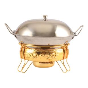 加厚固体酒精炉小火锅家用饭店不粘干锅锅仔商用宿舍酒精锅小套装