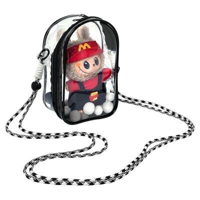 拉布布斜挎包透明15cm遛娃包防尘