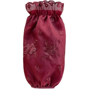 新款蕾丝袖套长款套袖女冬时尚绣花防尘手袖防脏套袖羽绒服护袖头