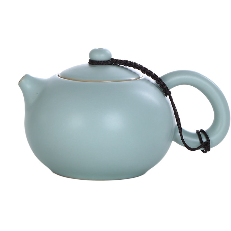 汝瓷茶壶正品开片手工可倒立汝窑