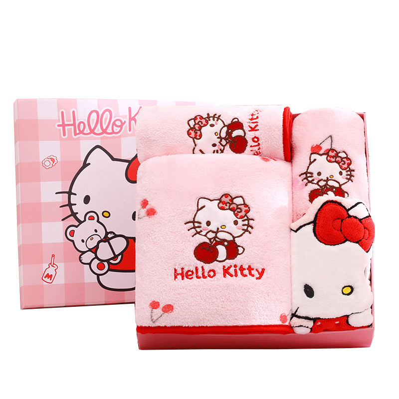 hellokitty凯蒂猫浴巾礼盒套装毕业礼物送女孩闺蜜生日礼物见面礼