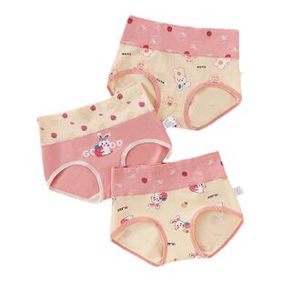 女童高腰内裤纯棉女宝三角裤女孩发育期护肚抗菌透气短裤三角内裤