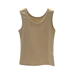 螺纹棉水滴领高弹力无袖背心女粉红色夏修身显瘦纯色内搭外穿吊带