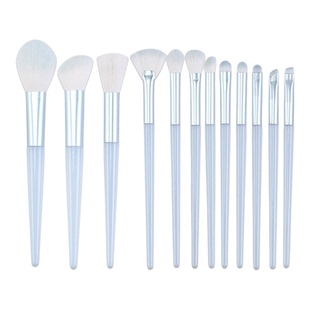 同款》12支化妆刷套装风信紫露珠蓝软毛散粉刷腮红刷眼影刷一整套