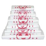 笑脸白色袋子透明外卖食品袋打包方便袋手提包装塑料袋食品级耐用