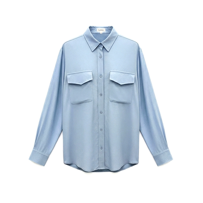 Lorene法式慵懒风长袖衬衫衬衣