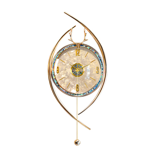 现代轻奢高级感高端挂钟客厅简约大气创意艺术2025新款挂墙时钟表