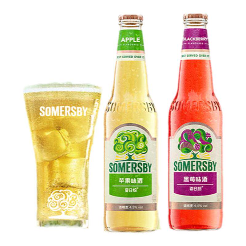 【促销】Somersby夏日纷水果酒果味酒苹果西瓜味330ml*9瓶/箱
