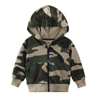 27kids品牌童装纯棉外套休闲运动春秋儿童男童迷彩连帽衫薄款春装