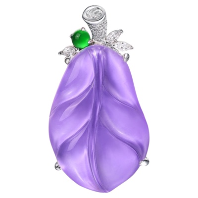 紫罗兰水沫子树叶叶子吊坠