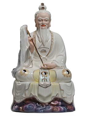 微美12至19寸三清祖师神像道德天尊元始天尊灵宝天尊家用供奉摆件