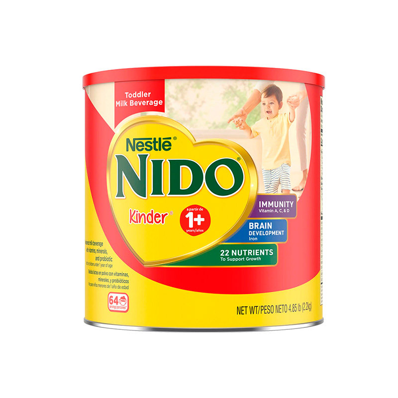 美国Nestel雀巢NIDO益生元全脂奶即溶1-3岁婴幼儿奶粉2200g*2罐