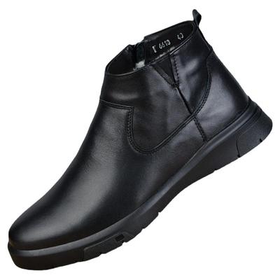 加绒加厚棉皮鞋保暖商务休闲冬季