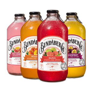 Bundaberg宾得宝澳洲网红果味气泡水375ml*4多口味果汁饮料汽水