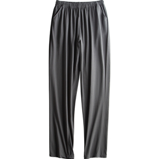 睡裤纯棉布料100全棉男家居裤宽松不勒腿居家可外穿休闲直筒裤