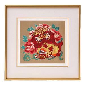 南京云锦研究所狮狮如意装饰画
